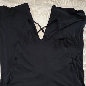 Fabletics Black Strappy Jumpsuit